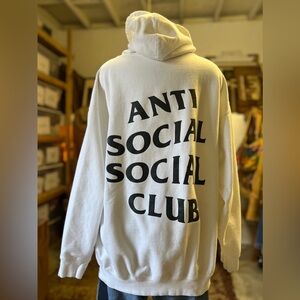 Anti Social Social Club White Oversized Hoodie XXL